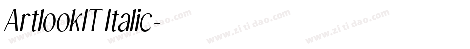 ArtlookIT Italic字体转换